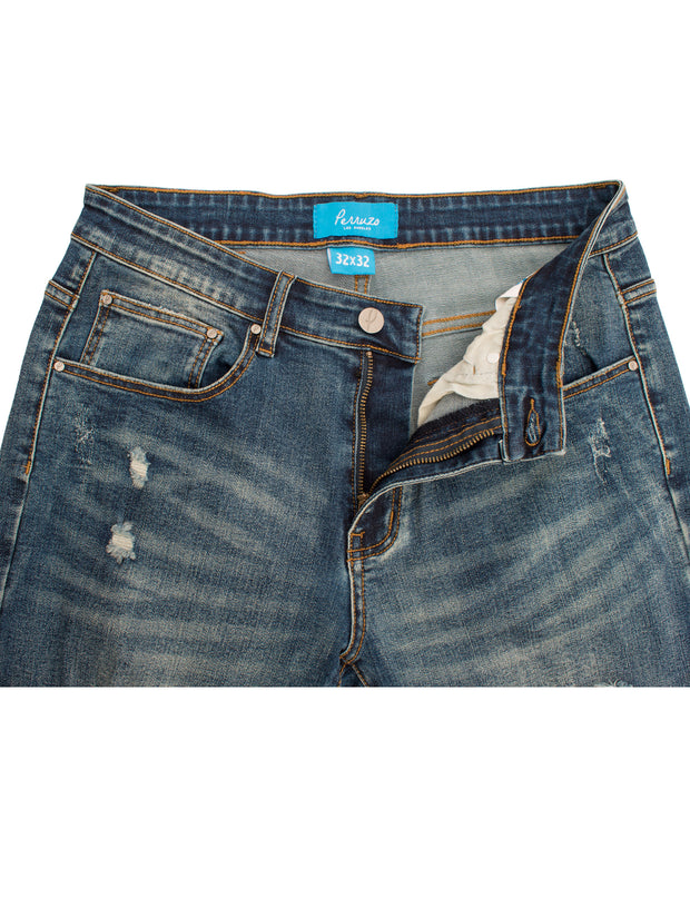 PX Jean with Quilted pleather patches
