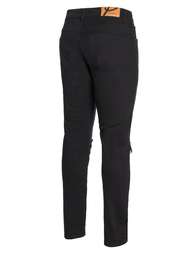 PX Denim, multicolor Quilted knee Patch