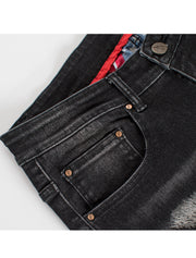 Tigger Motif on Skinny black denim