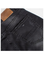 PX Jean with Python snake skin knee patch