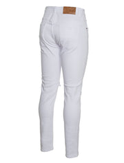 White Skinny Jean with Python Patch (7571)