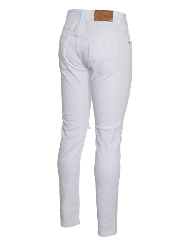 PX Jean with Python snake skin knee Patch