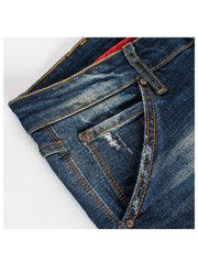 Moto inspired  knee zipped denim