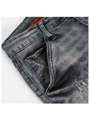 Moto inspired  knee zipped denim