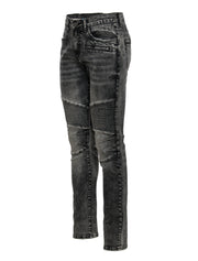 Moto Jean in distressed Black