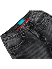 Moto Jean in distressed Black