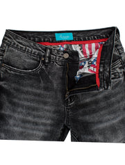 Moto Jean in distressed Black