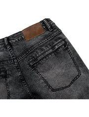 Moto Jean in distressed Black