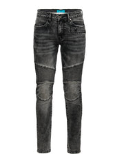 Moto Jean in distressed Black