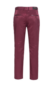 Men's skinny Premium  Pants Burgundy 6200