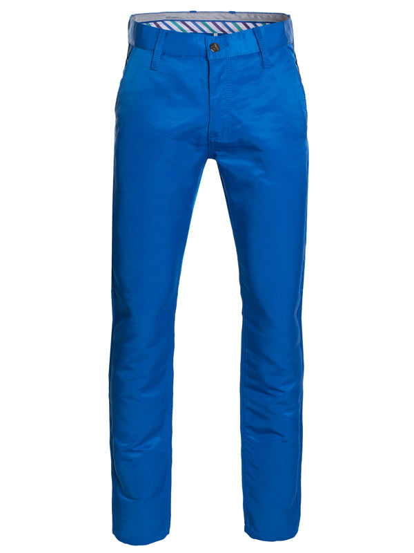 Skinny Pants with a sheen fabric in Royal 6200