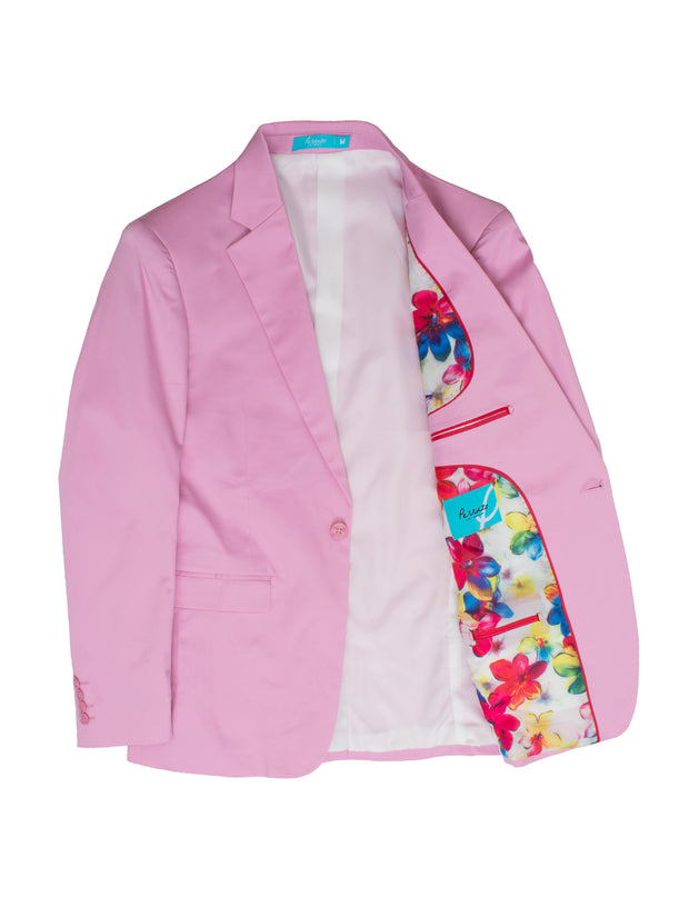 Men's Cotton-Stretch Fashion Blazer, Pink 9010