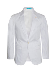 Men's Cotton-Stretch Fashion Blazer White 9010