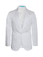 White Cotton-Stretch Fashion Blazer 9010