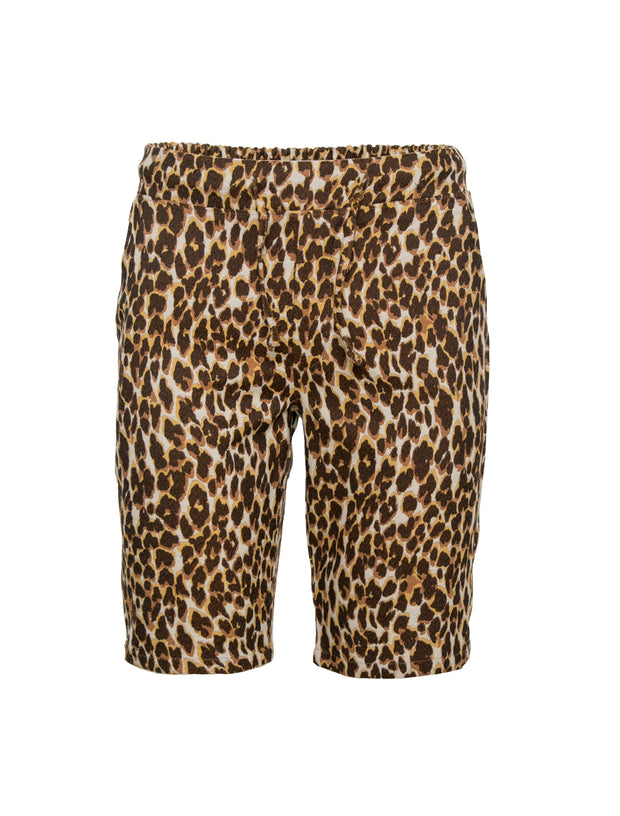 Gold and Brown Leopard Print Shorts  (T5020)