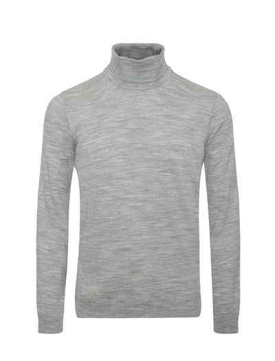 Heather Grey Roll Neck (T1100)