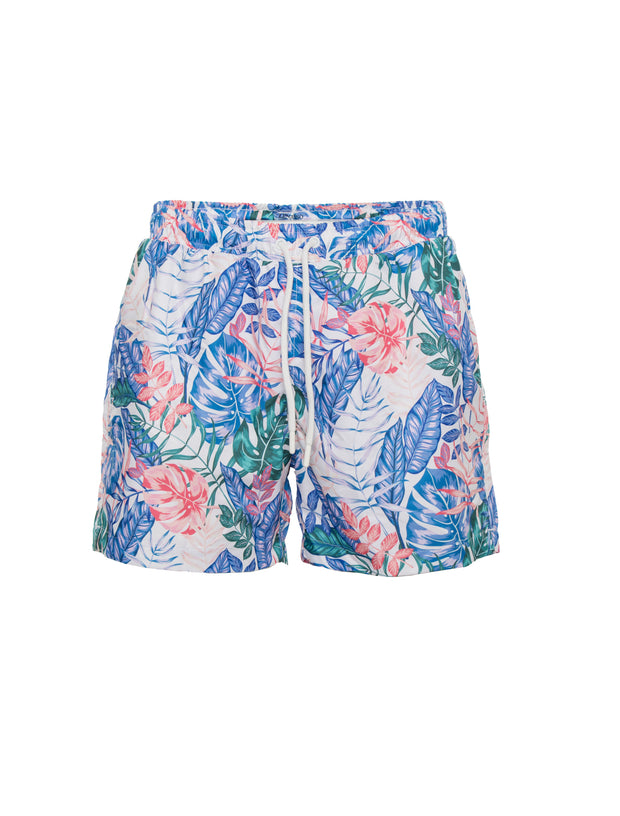 Multicolor Leaves Swim Trunk Shorts (T5000S)-R