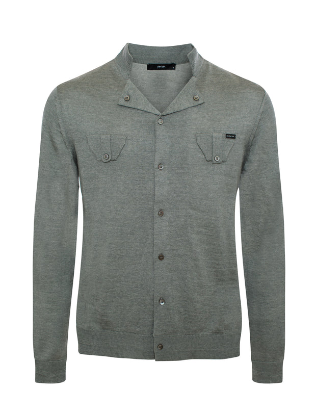 Grey V-Neck Sweater (5107)